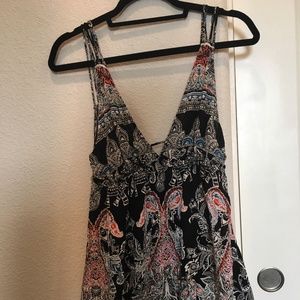 Free People Intimately Black Paisley Dress